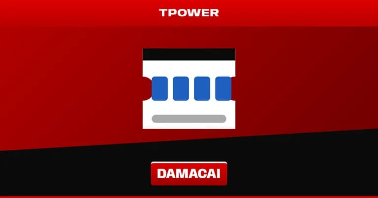 Grafik TPOWER: tiket 4D dalam warna biru Da Ma Cai