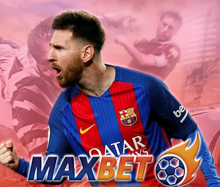 Jubin MAXBET: seorang pemain bola sepak berjersi jalur, di atas logo MAXBET