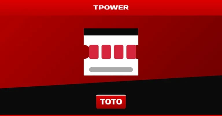 Grafik TPOWER: tiket 4D dalam warna merah Sports Toto