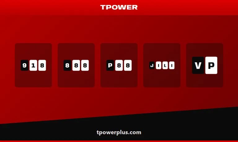 Grafik TPOWER: jubin untuk 918KISS, MEGA888, PUSSY888, JILI dan VPOWER